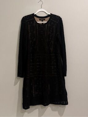 BCBGMaxAzria | Dresses | Bcbgmaxazria Black Green Color Block Long Sleeve Dress Size Xs Nwt New
